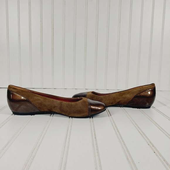 Clarks Indigo Leather Slip On Ballet Flats A668 - Picture 8 of 13